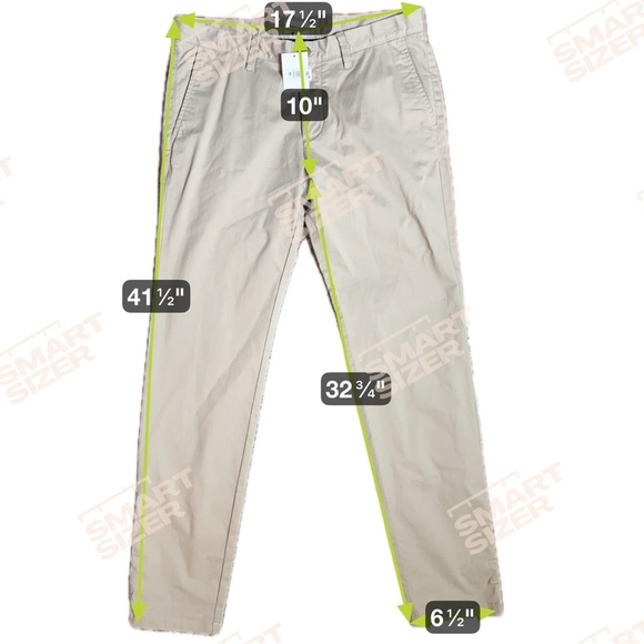 Open Edit Men's Chino Pants Size 33 Beige Casual Flat Front Straight Leg - Picture 11 of 13